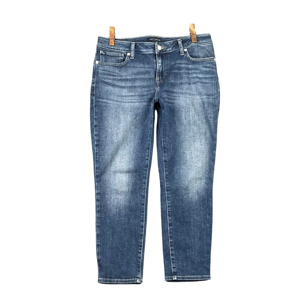 Lucky Brand Skinny Jeans Womens 12/31 Blue Medium Wash Stretch Mid Rise Denim